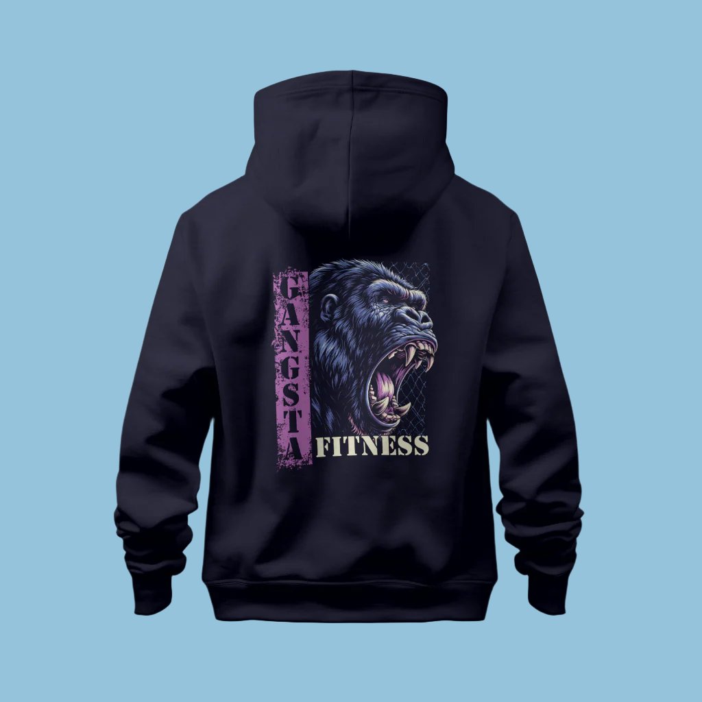 black printed hoodie