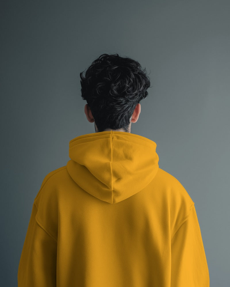 HOODIE SOLID MUSTARD COLOUR