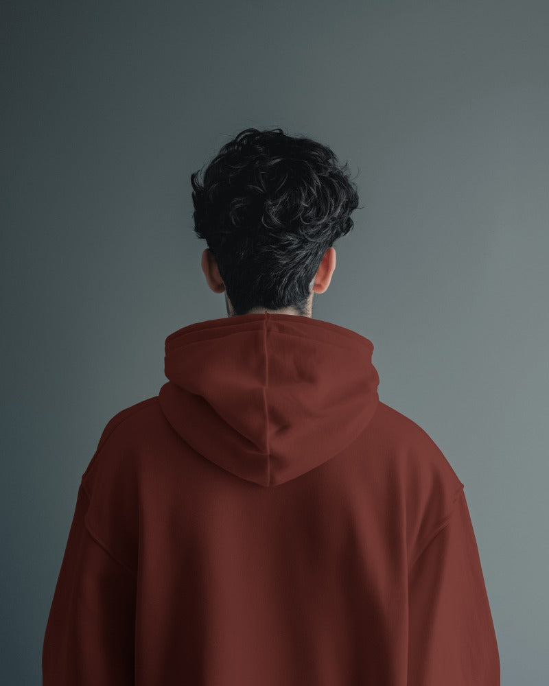 hoddie solid maroon