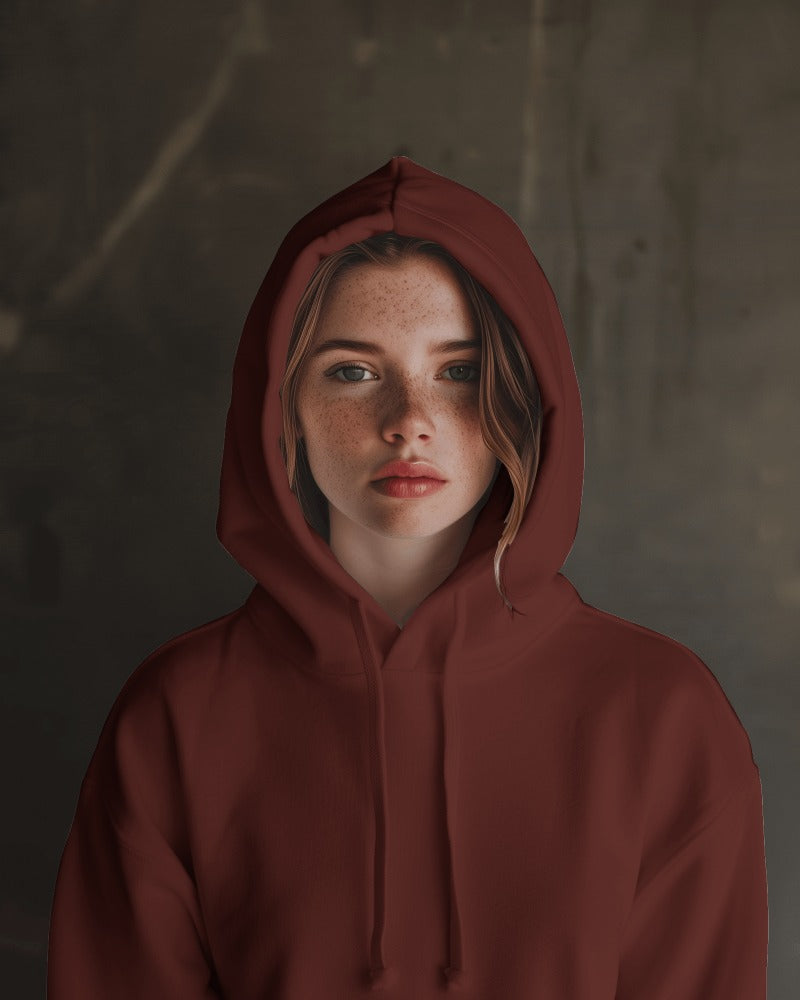 hoddie solid maroon