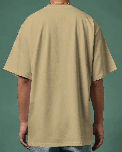 oversized t shirt beige colour