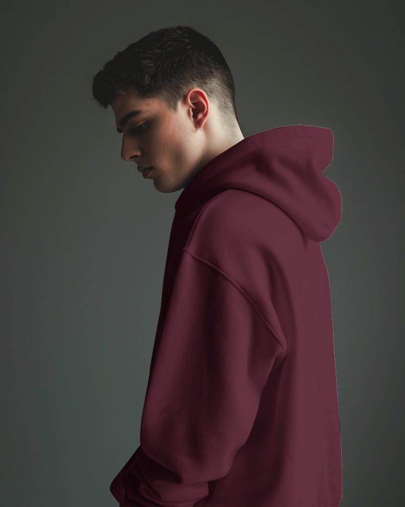 hoddie solid maroon