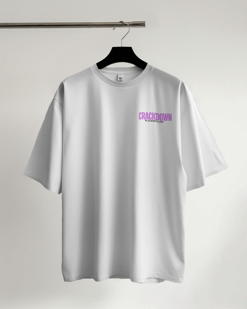 t shirt white colour oversized